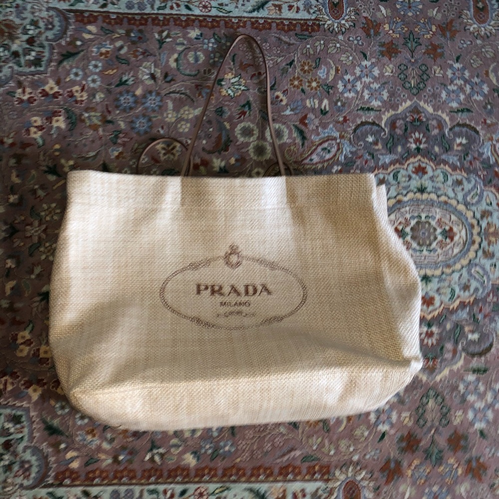 Prada canvas tote